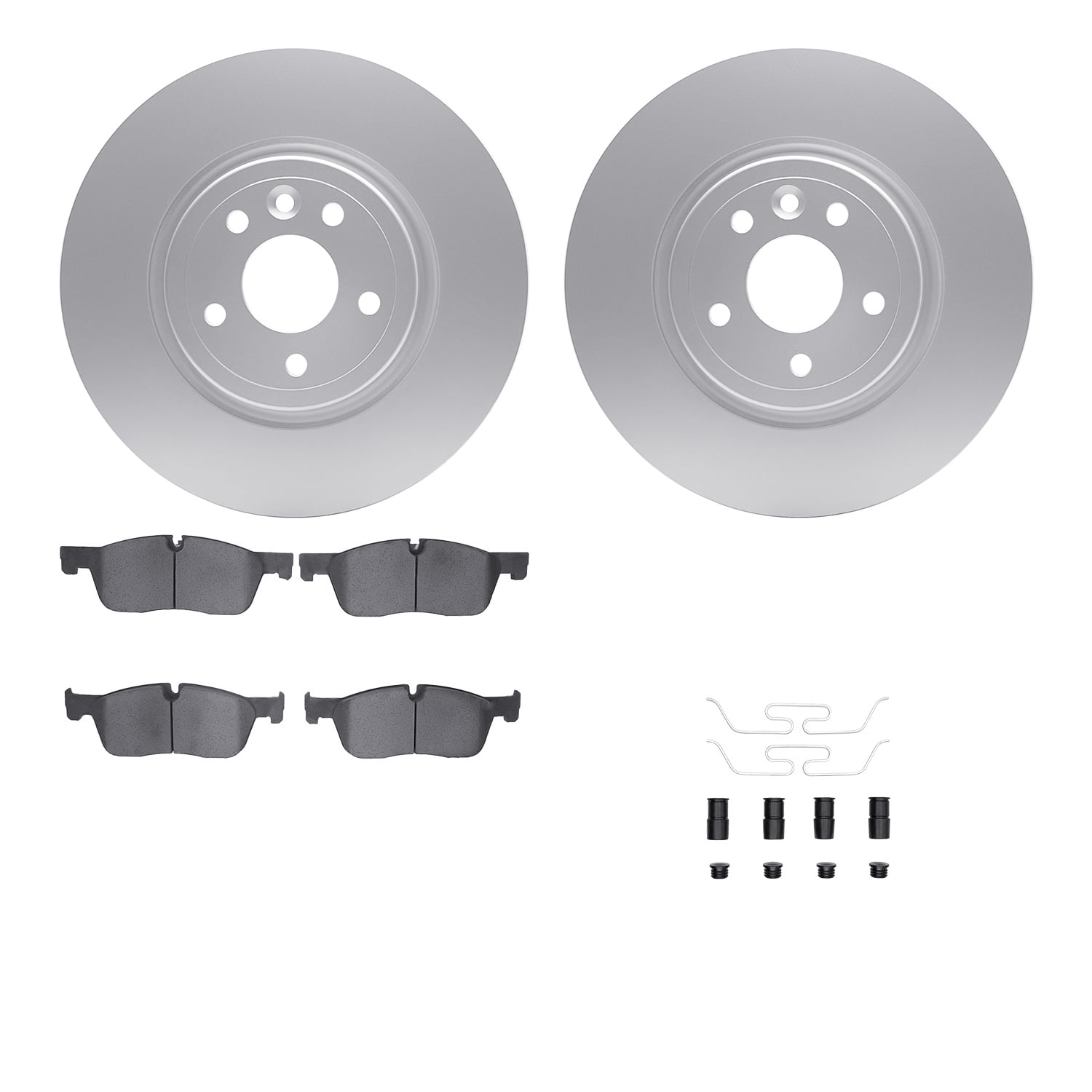 Dynamic Friction Company Front Geospec Brake Rotors with 5000 Advanced Brake Pads includes Hardware 4512-20058