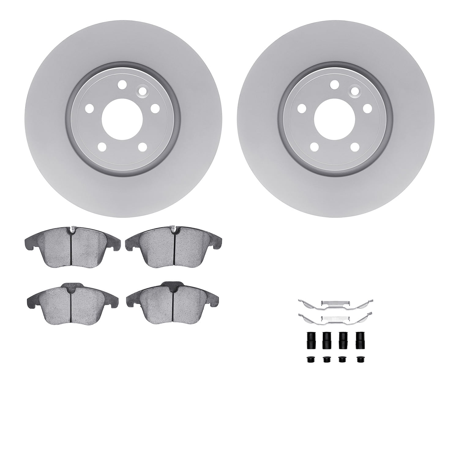 Dynamic Friction Company Front Geospec Brake Rotors with 5000 Advanced Brake Pads includes Hardware 4512-20067