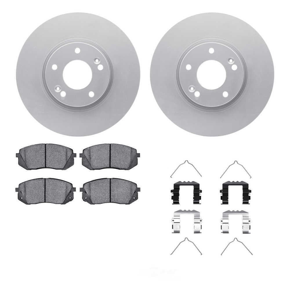 Dynamic Friction Company 4512-21058 DFC GEOSPEC Coated Rotors with 5000 Brake Pads - Ceramic and