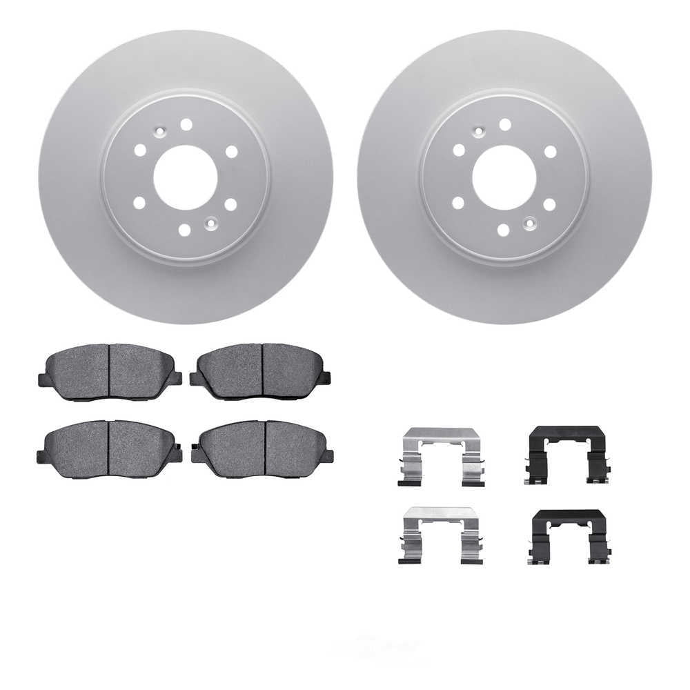 Dynamic Friction Company 4512-21069 DFC GEOSPEC Coated Rotors with 5000 Brake Pads - Ceramic and