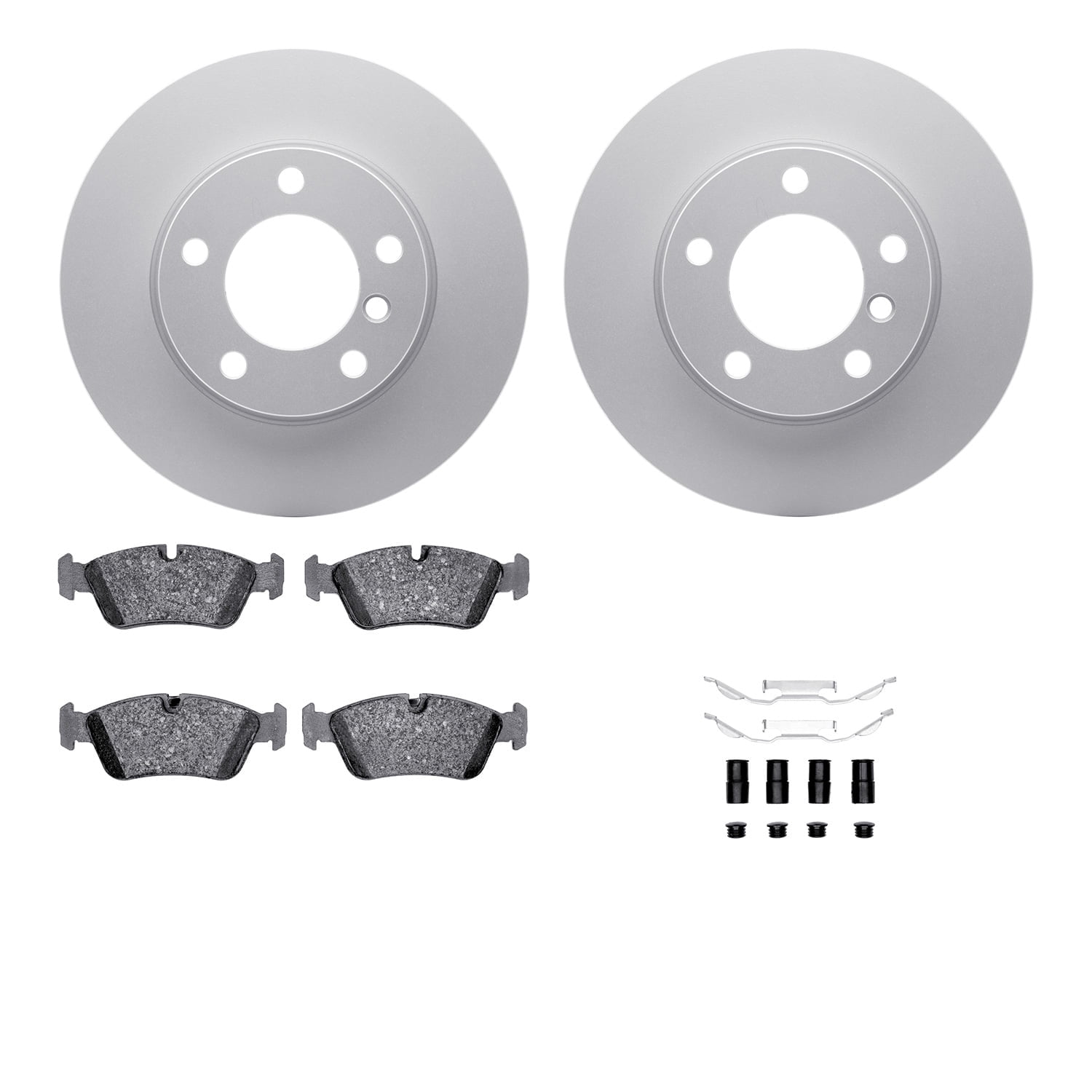 Dynamic Friction Company Front Geospec Brake Rotors with 5000 Advanced Brake Pads includes Hardware 4512-31158