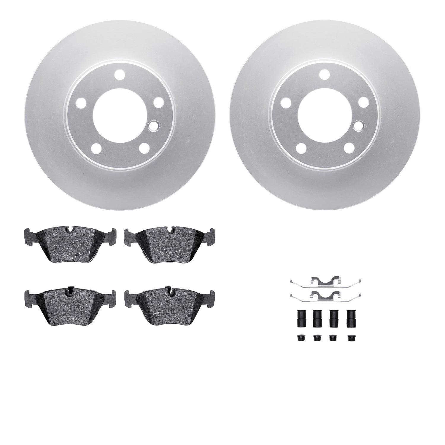 Dynamic Friction Company Front Geospec Brake Rotors with 5000 Advanced Brake Pads includes Hardware 4512-31165