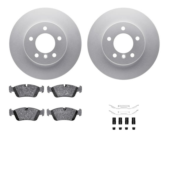 Dynamic Friction Company Front Geospec Brake Rotors with 5000 Advanced Brake Pads includes Hardware 4512-31169