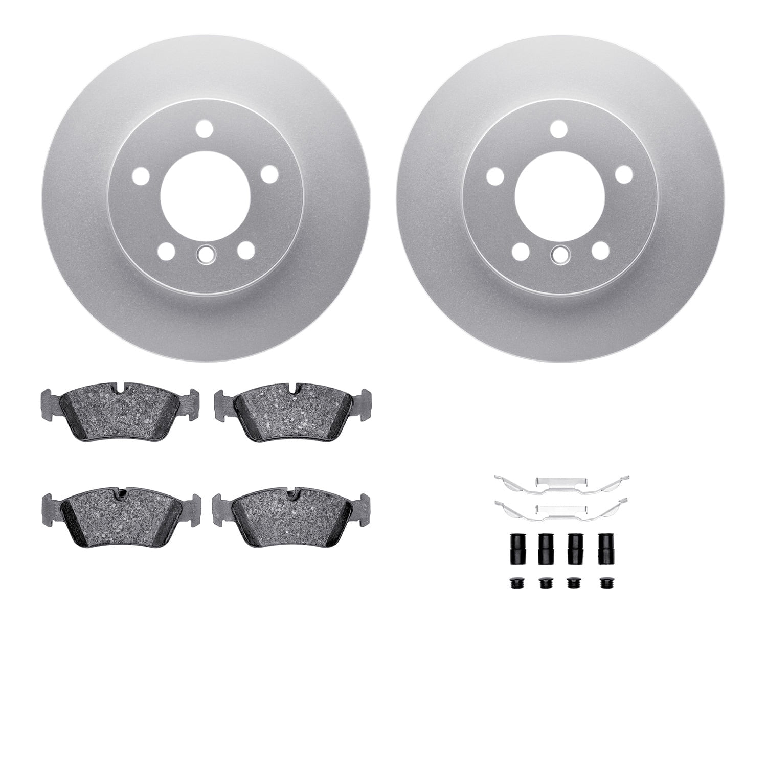 Dynamic Friction Company Front Geospec Brake Rotors with 5000 Advanced Brake Pads includes Hardware 4512-31169