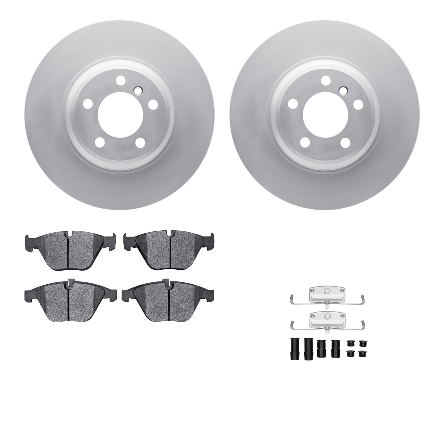 Dynamic Friction Company Front Geospec Brake Rotors with 5000 Advanced Brake Pads includes Hardware 4512-31184