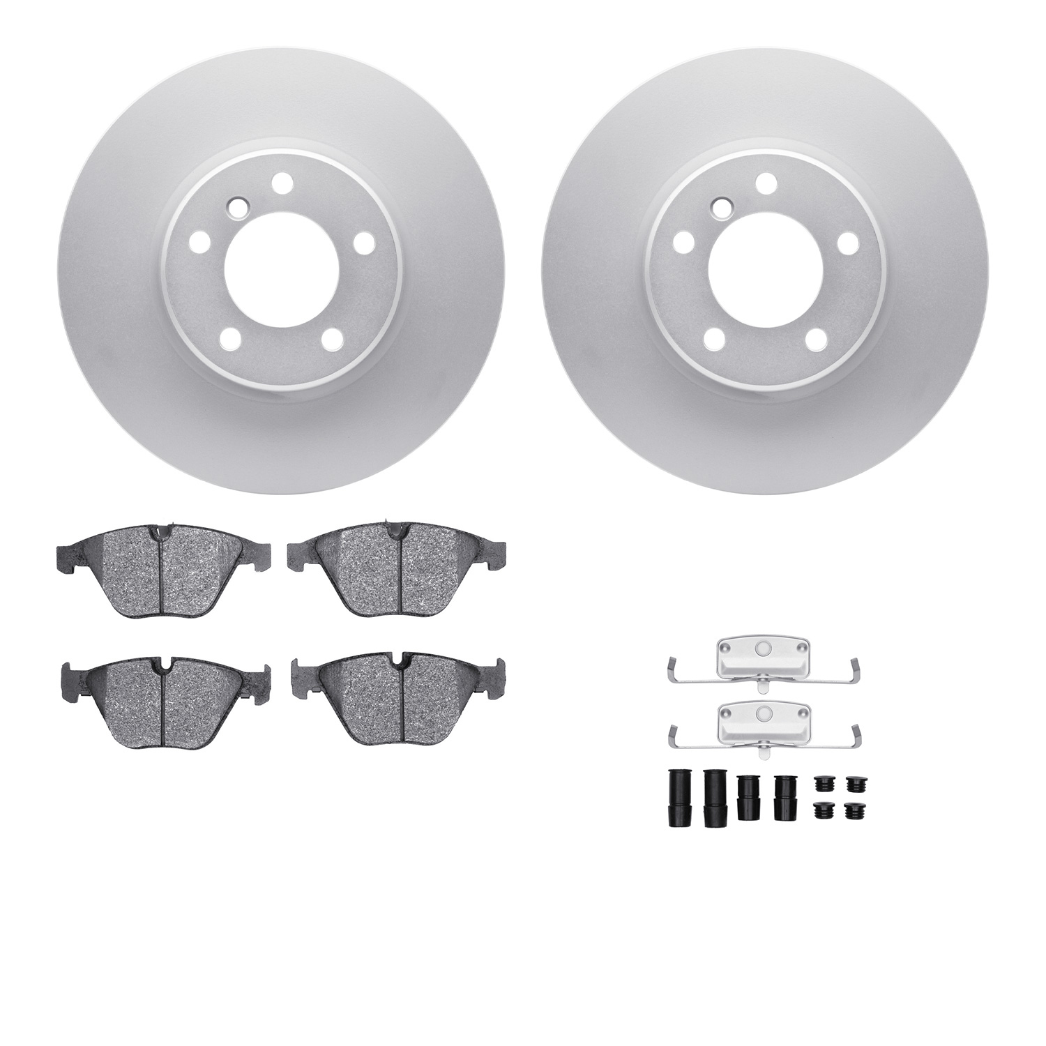 Dynamic Friction Company Front Geospec Brake Rotors with 5000 Advanced Brake Pads includes Hardware 4512-31192