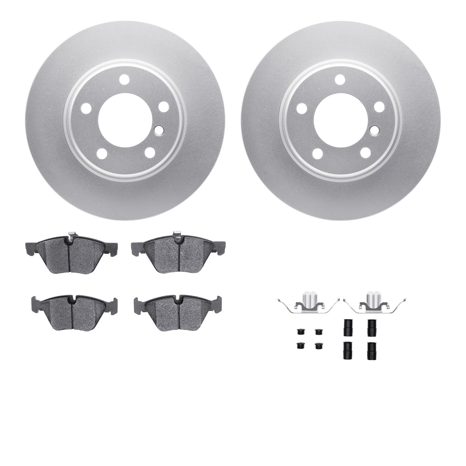 Dynamic Friction Company Front Geospec Brake Rotors with 5000 Advanced Brake Pads includes Hardware 4512-31196