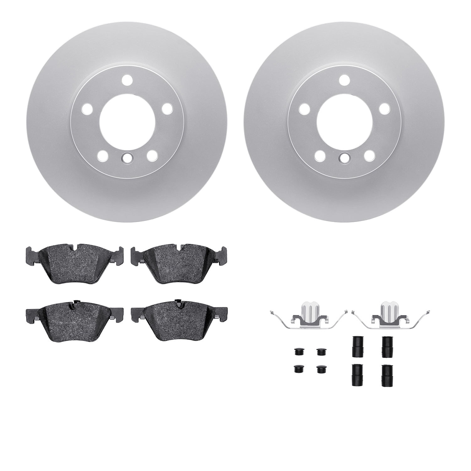 Dynamic Friction Company Front Geospec Brake Rotors with 5000 Advanced Brake Pads includes Hardware 4512-31198
