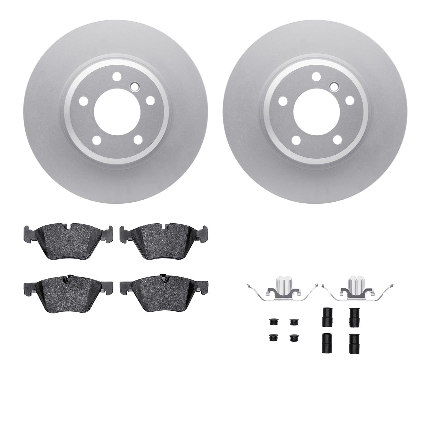 Dynamic Friction Company Front Geospec Brake Rotors with 5000 Advanced Brake Pads includes Hardware 4512-31203