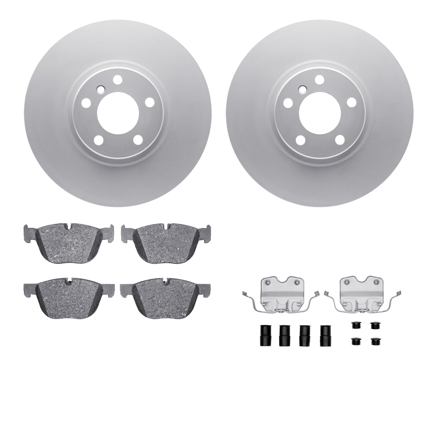 Dynamic Friction Company Front Geospec Brake Rotors with 5000 Advanced Brake Pads includes Hardware 4512-31278