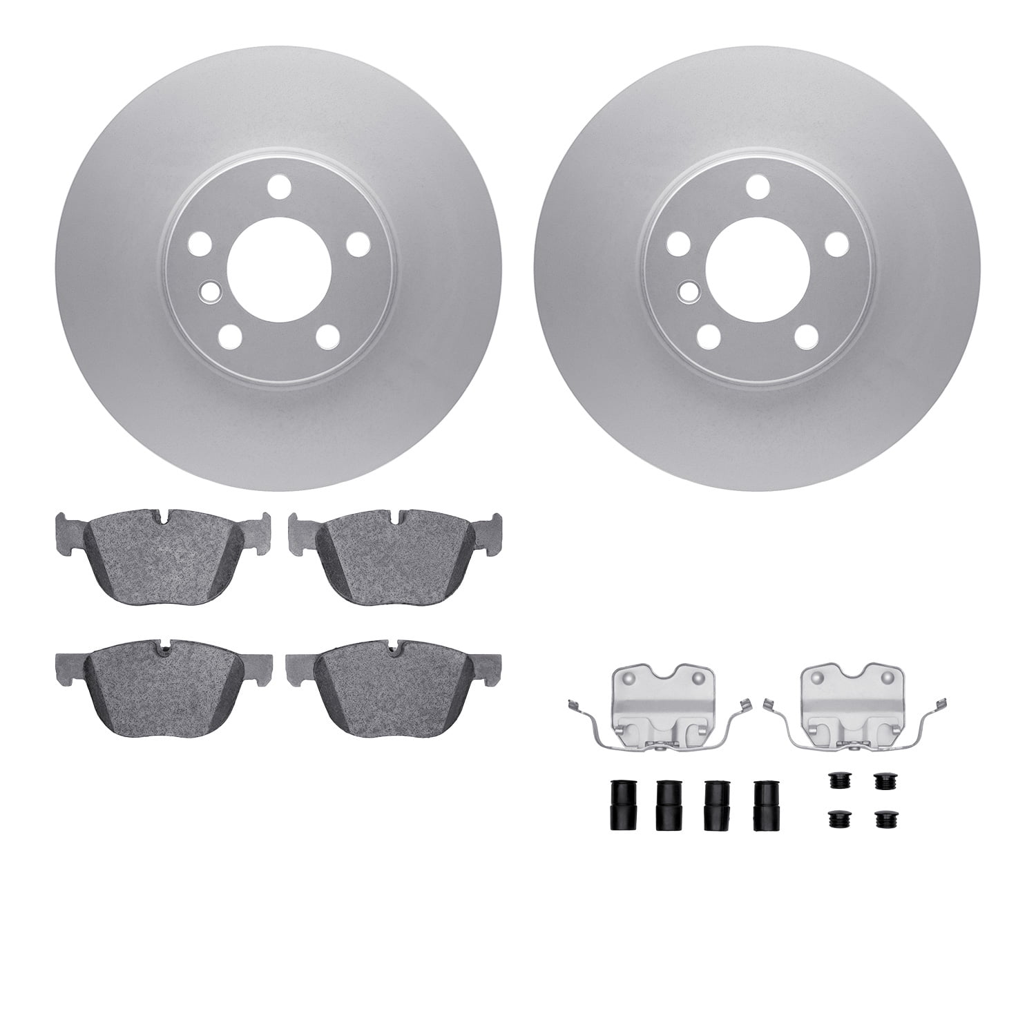 Dynamic Friction Company Front Geospec Brake Rotors with 5000 Advanced Brake Pads includes Hardware 4512-31281