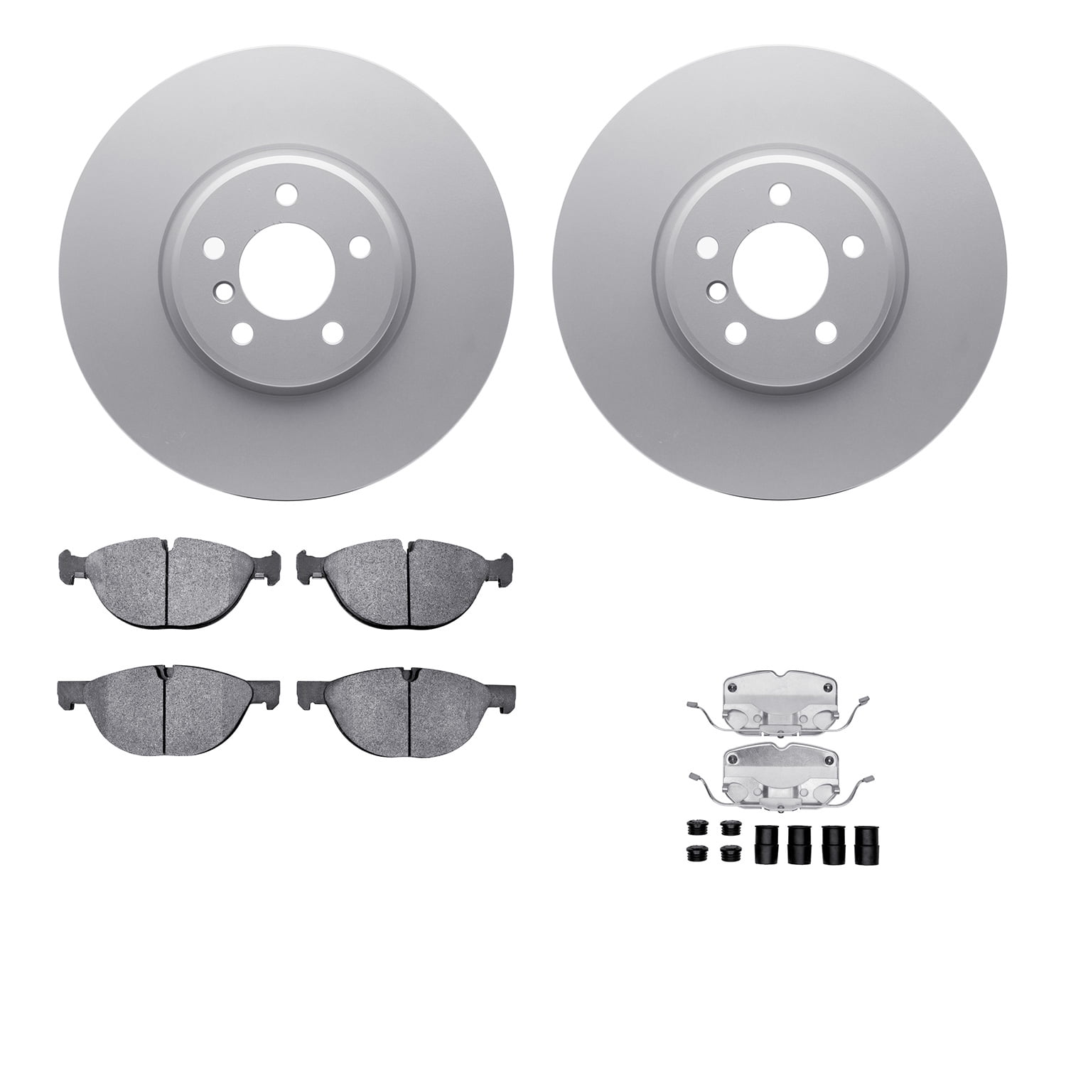 Dynamic Friction Company Front Geospec Brake Rotors with 5000 Advanced Brake Pads includes Hardware 4512-31284