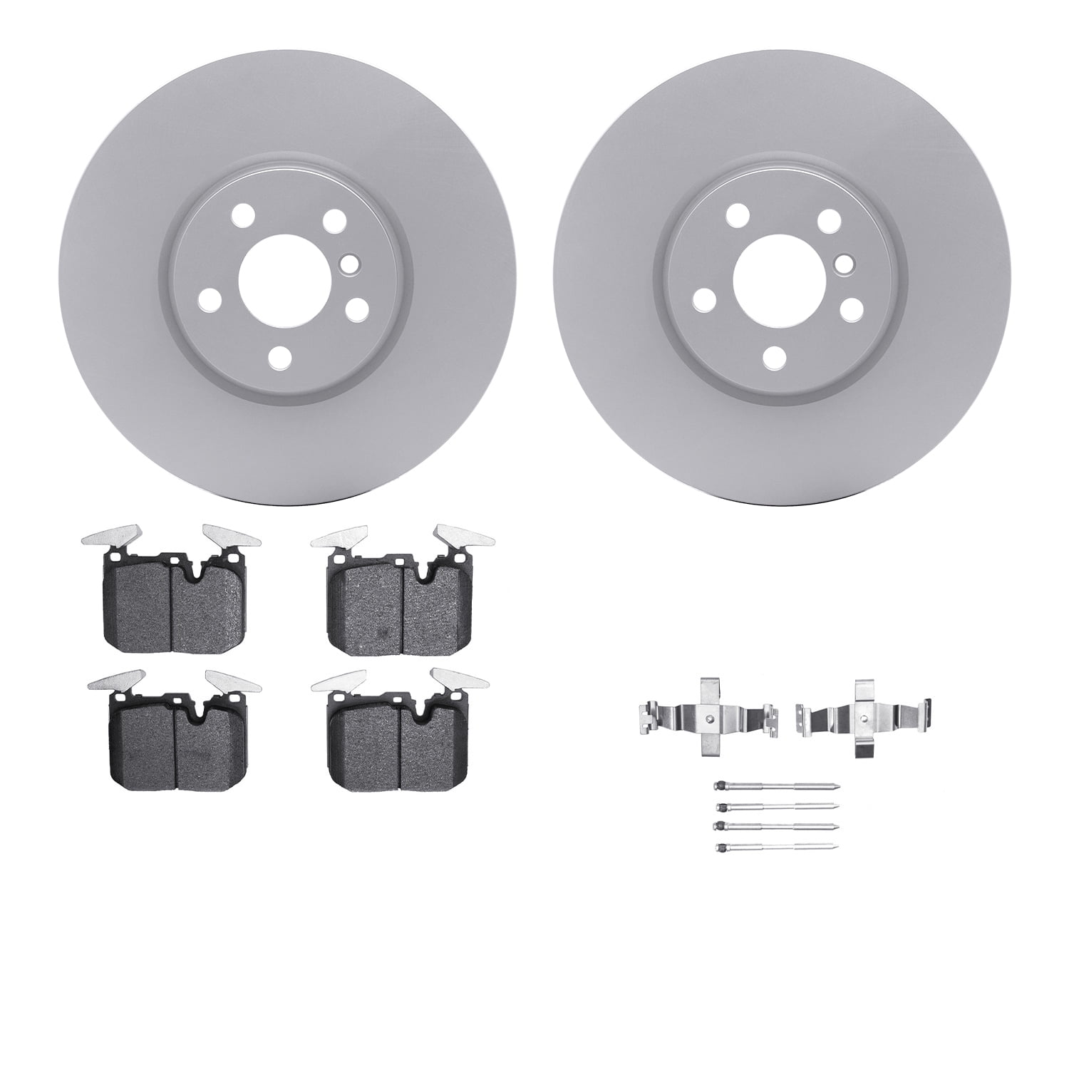 Dynamic Friction Company Front Geospec Brake Rotors with 5000 Advanced Brake Pads includes Hardware 4512-32000