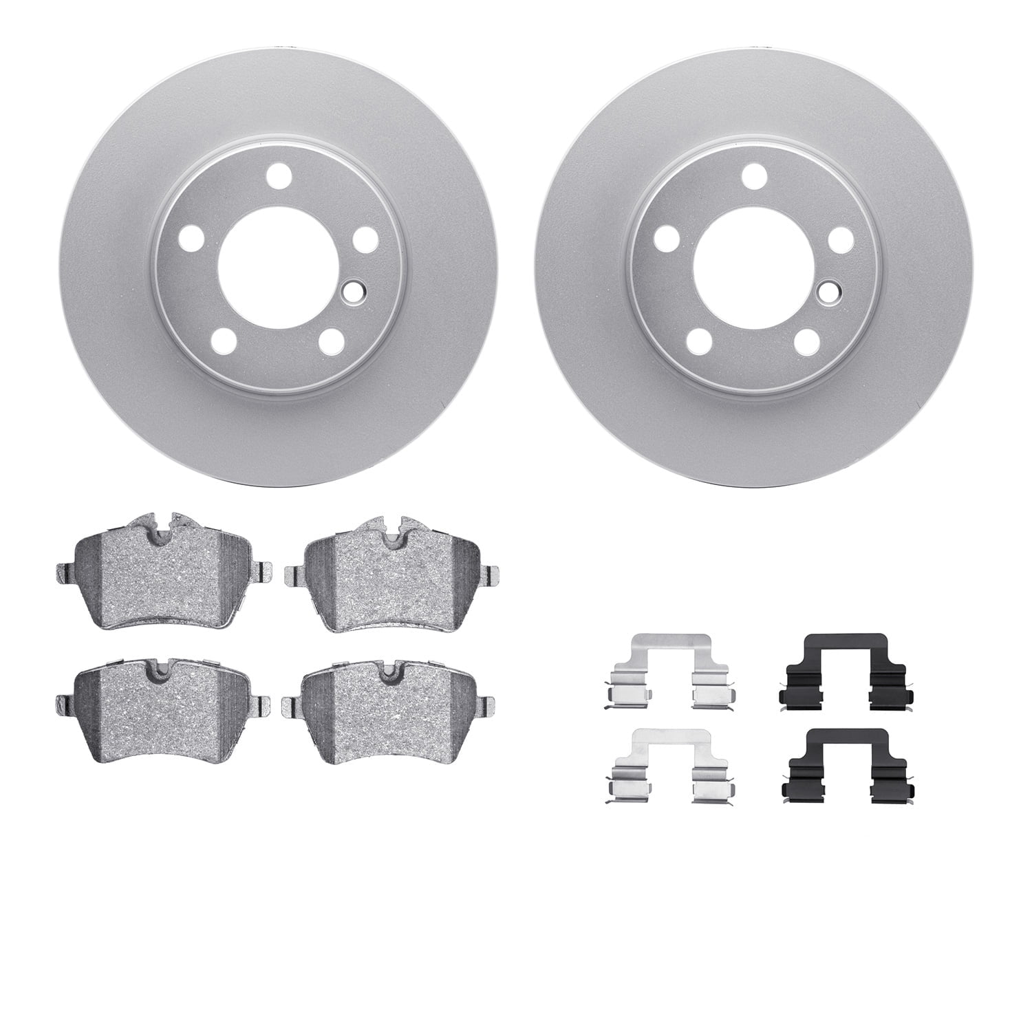 Dynamic Friction Company Front Geospec Brake Rotors with 5000 Advanced Brake Pads includes Hardware 4512-32038