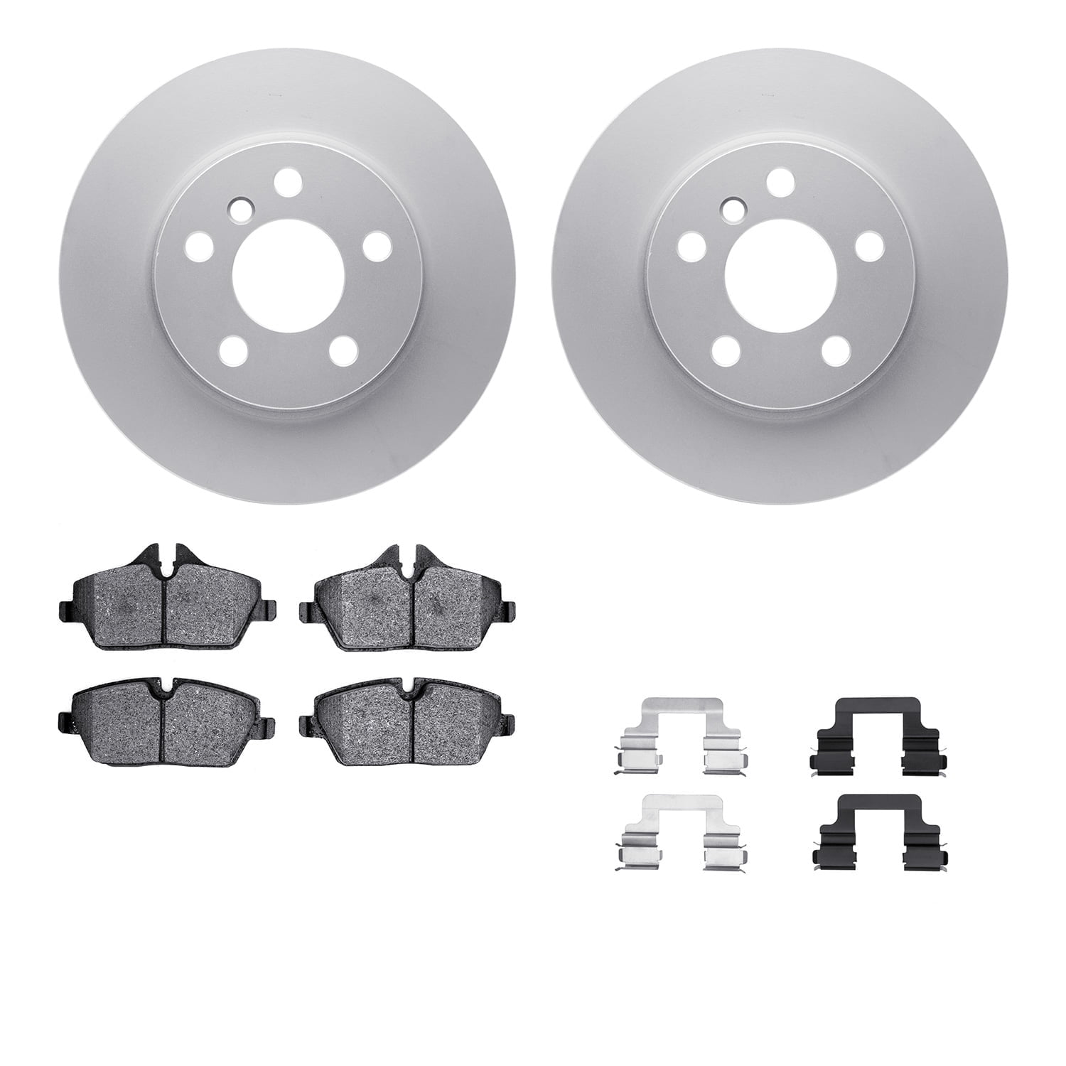 Dynamic Friction Company Front Geospec Brake Rotors with 5000 Advanced Brake Pads includes Hardware 4512-32051