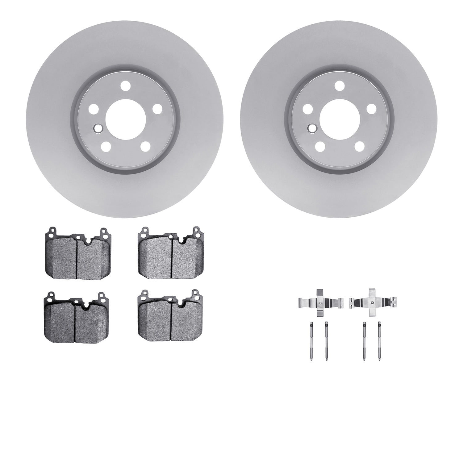 Dynamic Friction Company Front Geospec Brake Rotors with 5000 Advanced Brake Pads includes Hardware 4512-32052