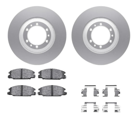 Dynamic Friction Company Front Geospec Brake Rotors with 5000 Advanced Brake Pads includes Hardware 4512-37006