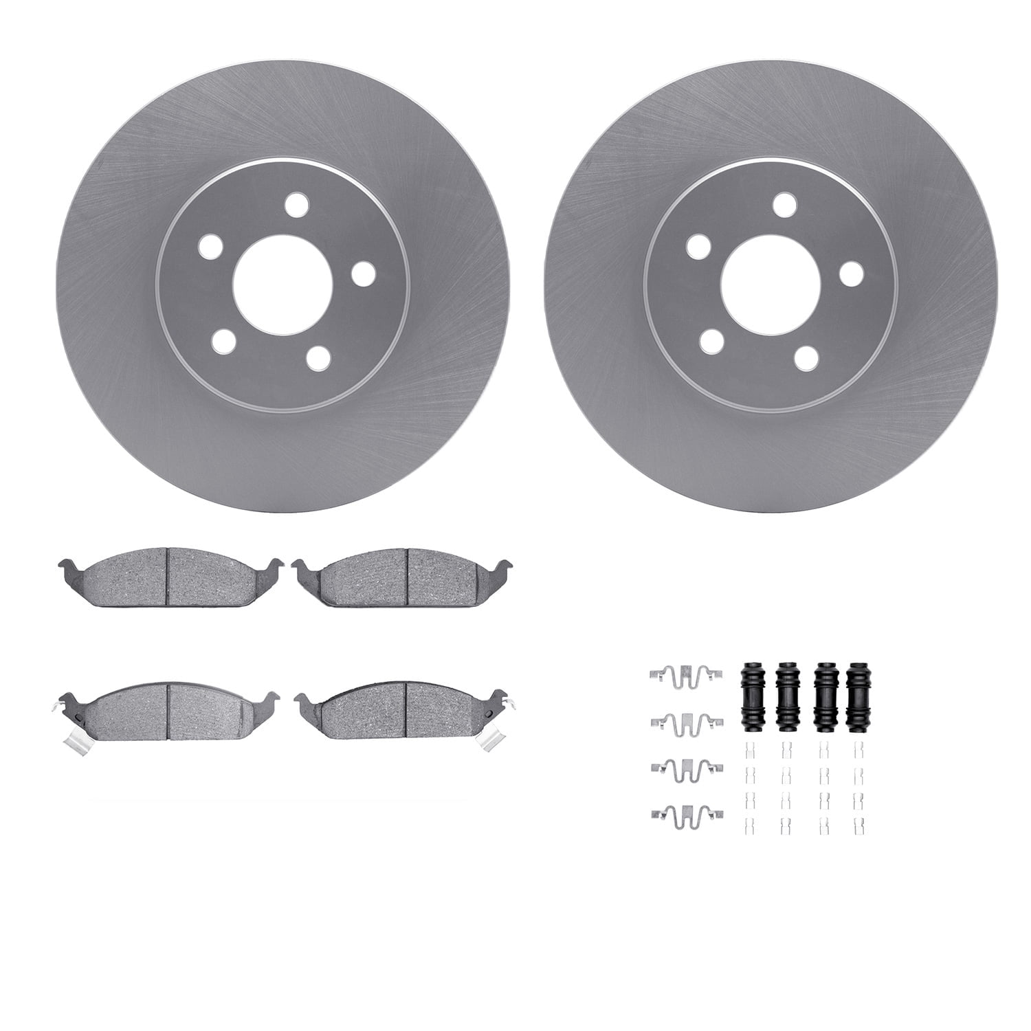 Dynamic Friction Company Front Geospec Brake Rotors with 5000 Advanced Brake Pads includes Hardware 4512-39034