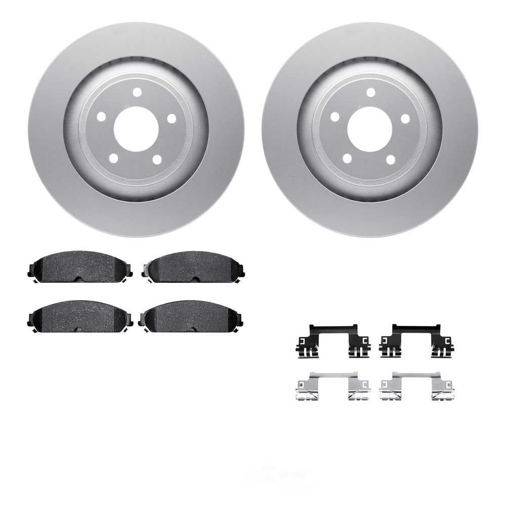 Dynamic Friction Company 4512-40089 DFC GEOSPEC Coated Rotors with 5000 Brake Pads - Ceramic and