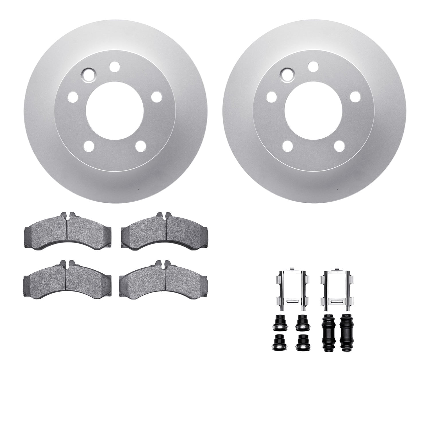 Dynamic Friction Company Front Geospec Brake Rotors with 5000 Advanced Brake Pads includes Hardware 4512-40099
