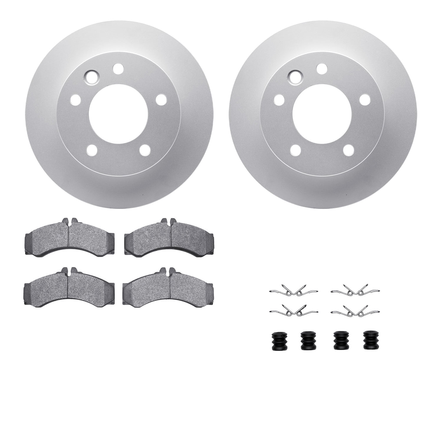 Dynamic Friction Company Front Geospec Brake Rotors with 5000 Advanced Brake Pads includes Hardware 4512-40100