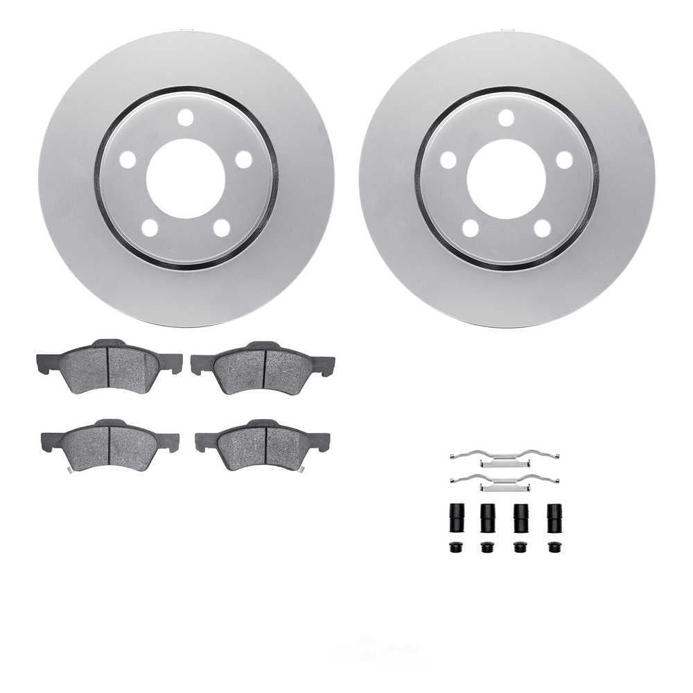Dynamic Friction Company 4512-40127 DFC GEOSPEC Coated Rotors with 5000 Brake Pads - Ceramic and