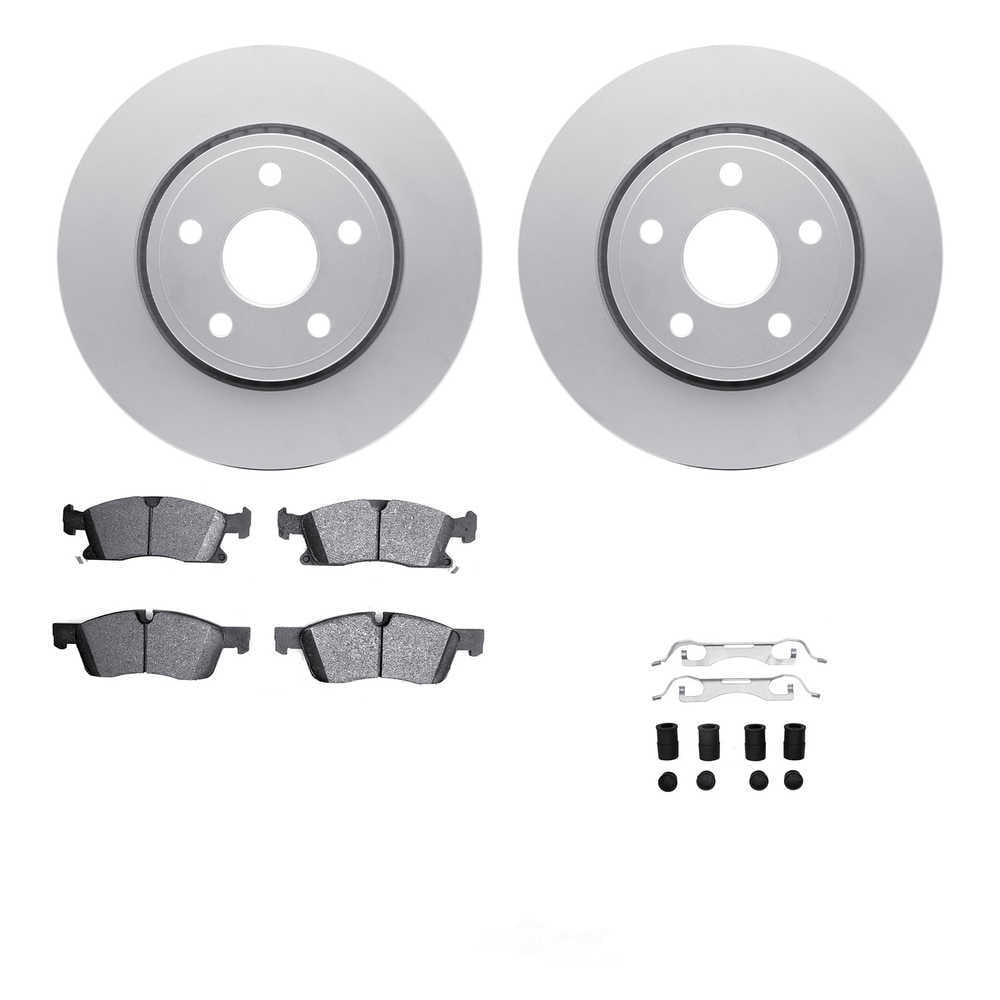 Dynamic Friction Company 4512-42048 DFC GEOSPEC Coated Rotors with 5000 Brake Pads - Ceramic and