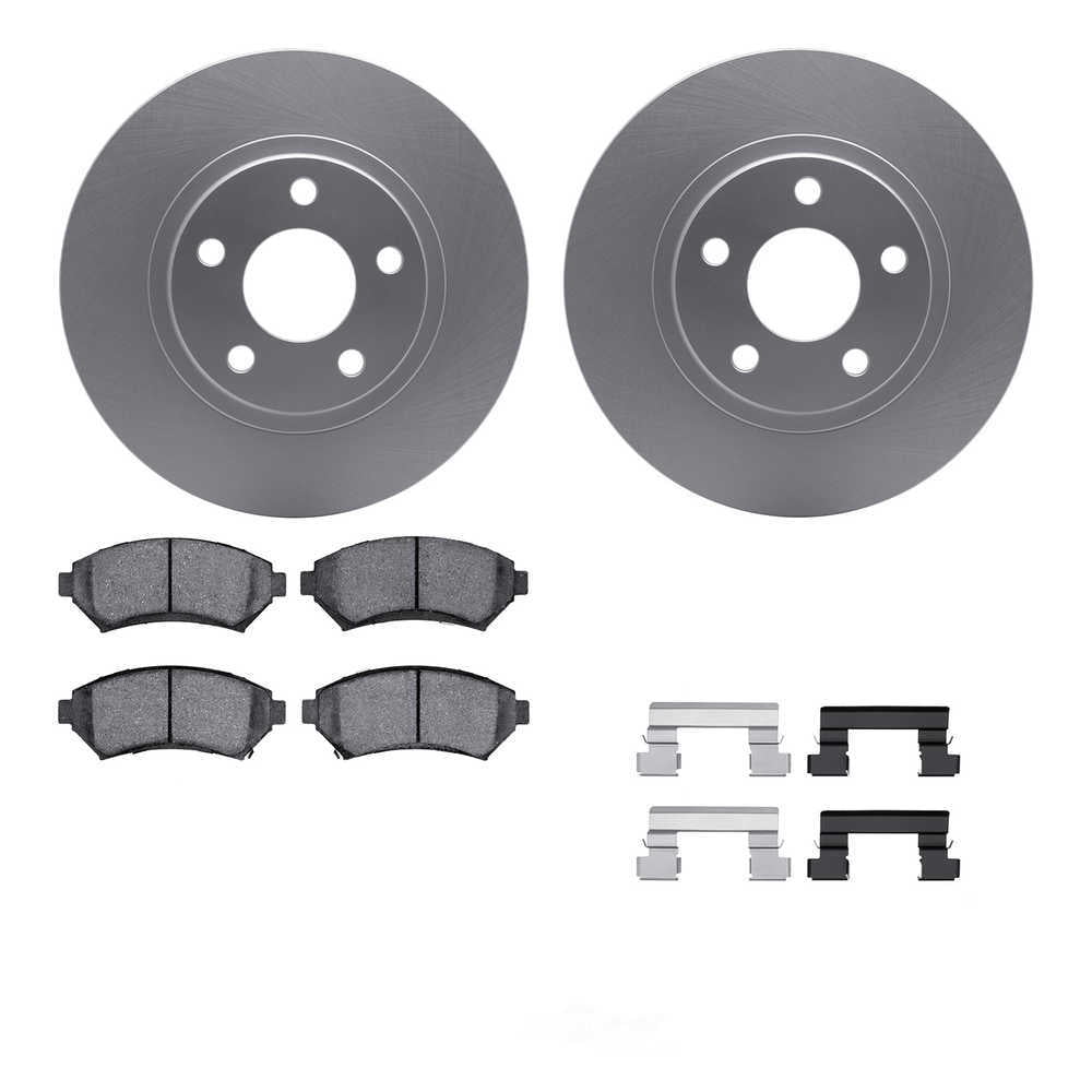 Dynamic Friction Company 4512-45038 DFC GEOSPEC Coated Rotors with 5000 Brake Pads - Ceramic and