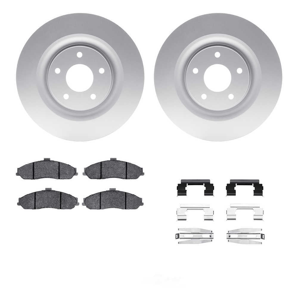 Dynamic Friction Company 4512-46081 DFC GEOSPEC Coated Rotors with 5000 Brake Pads - Ceramic and