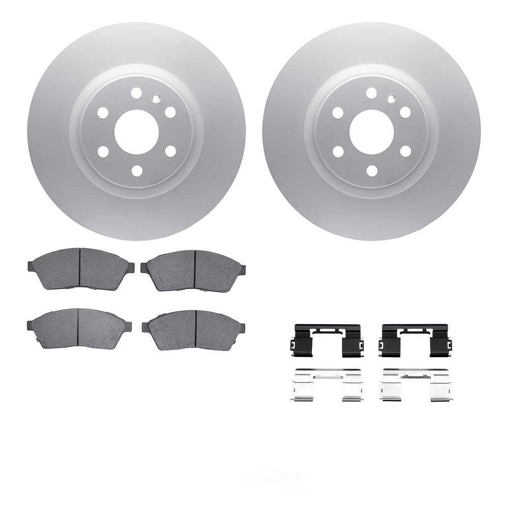 Dynamic Friction Company 4512-46147 DFC GEOSPEC Coated Rotors with 5000 Brake Pads - Ceramic and