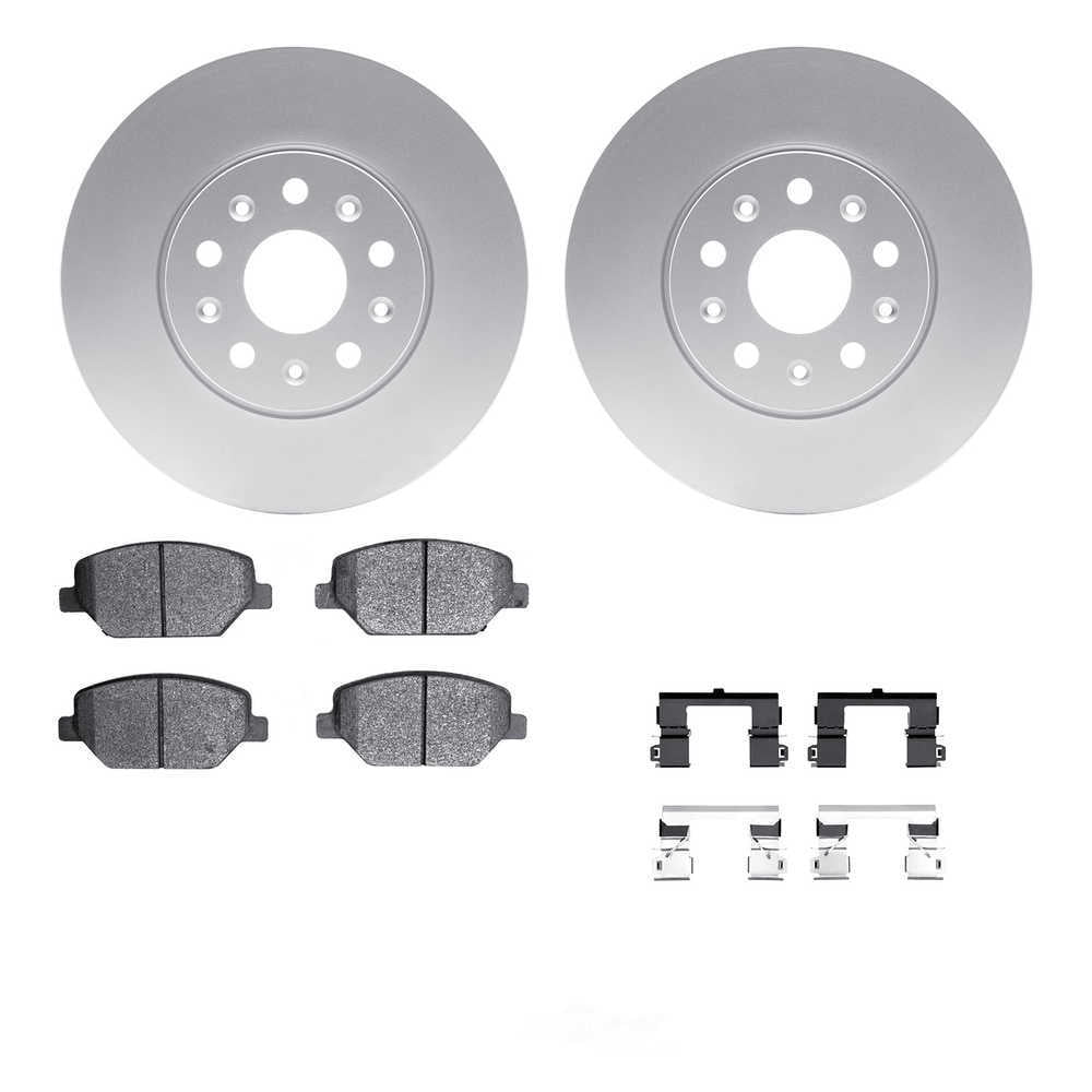 Dynamic Friction Company 4512-47101 DFC GEOSPEC Coated Rotors with 5000 Brake Pads - Ceramic and