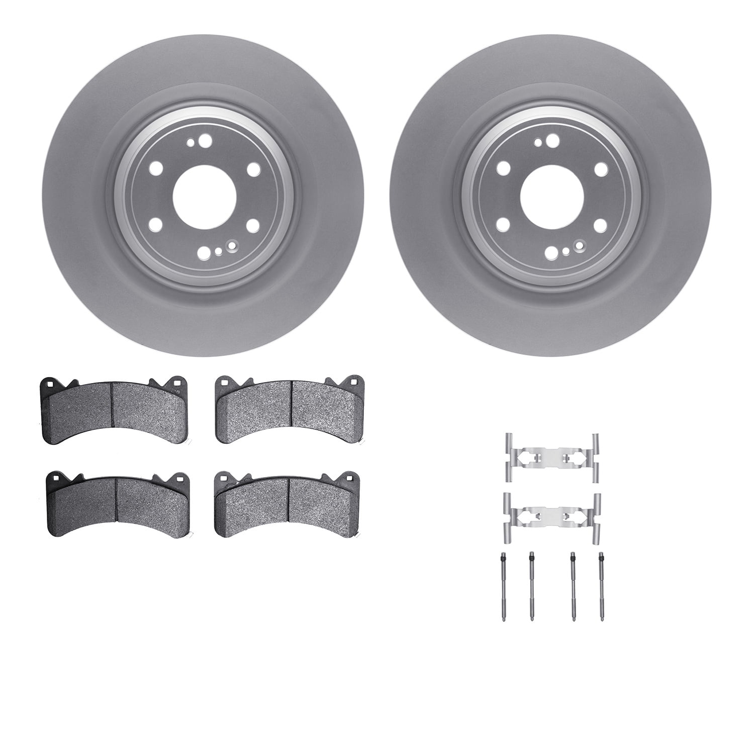 Dynamic Friction Company Front Geospec Brake Rotors with 5000 Advanced Brake Pads includes Hardware 4512-47124