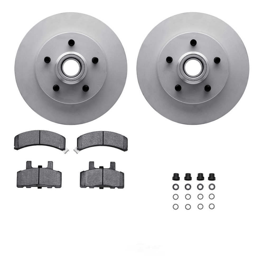 Dynamic Friction Company 4512-48093 DFC GEOSPEC Coated Rotors with 5000 Brake Pads - Ceramic and