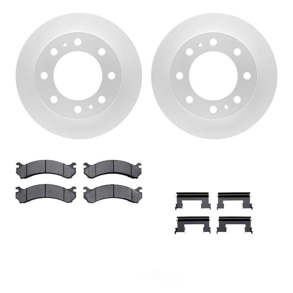Dynamic Friction Company 4512-48110 DFC GEOSPEC Coated Rotors with 5000 Brake Pads - Ceramic and
