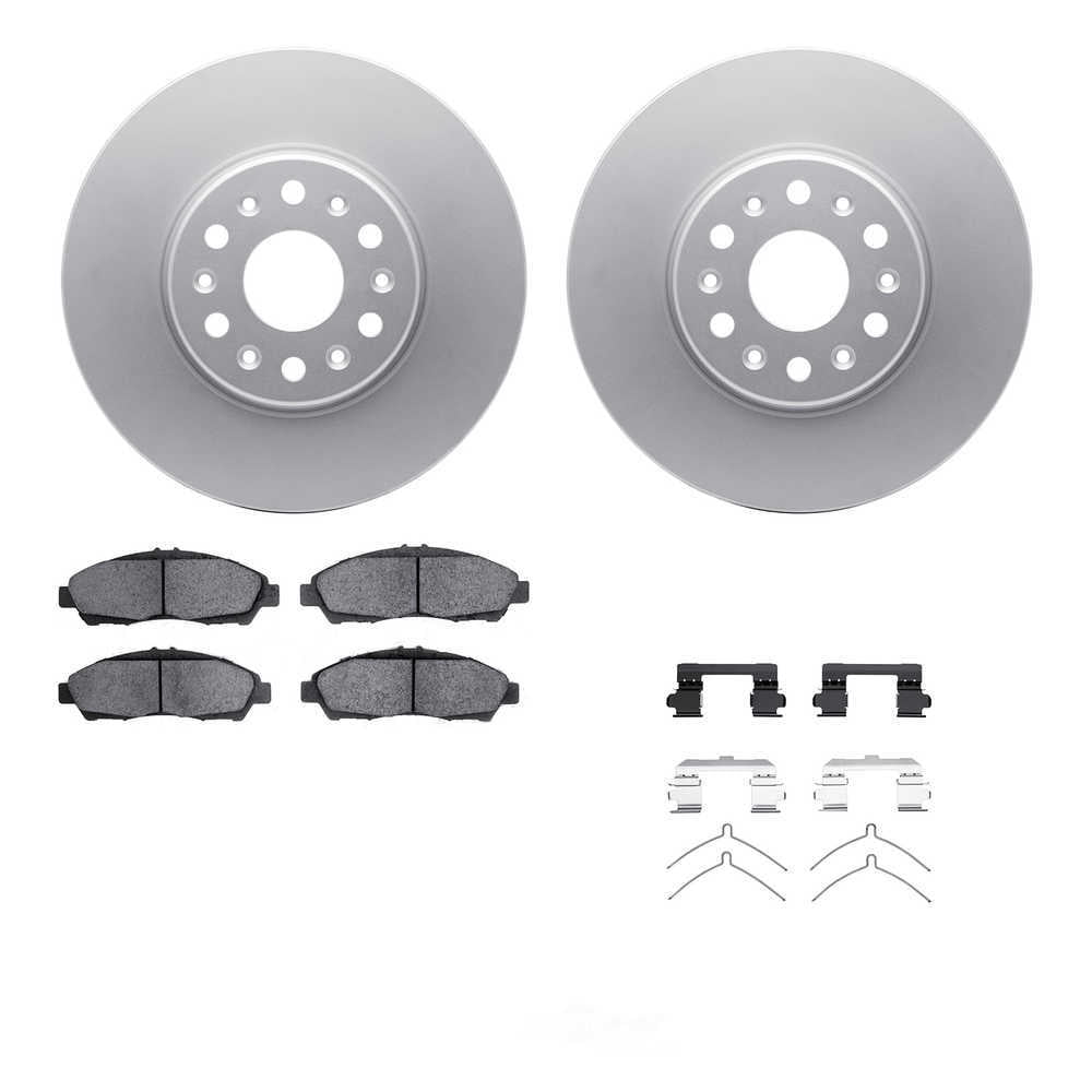 Dynamic Friction Company 4512-48153 DFC GEOSPEC Coated Rotors with 5000 Brake Pads - Ceramic and