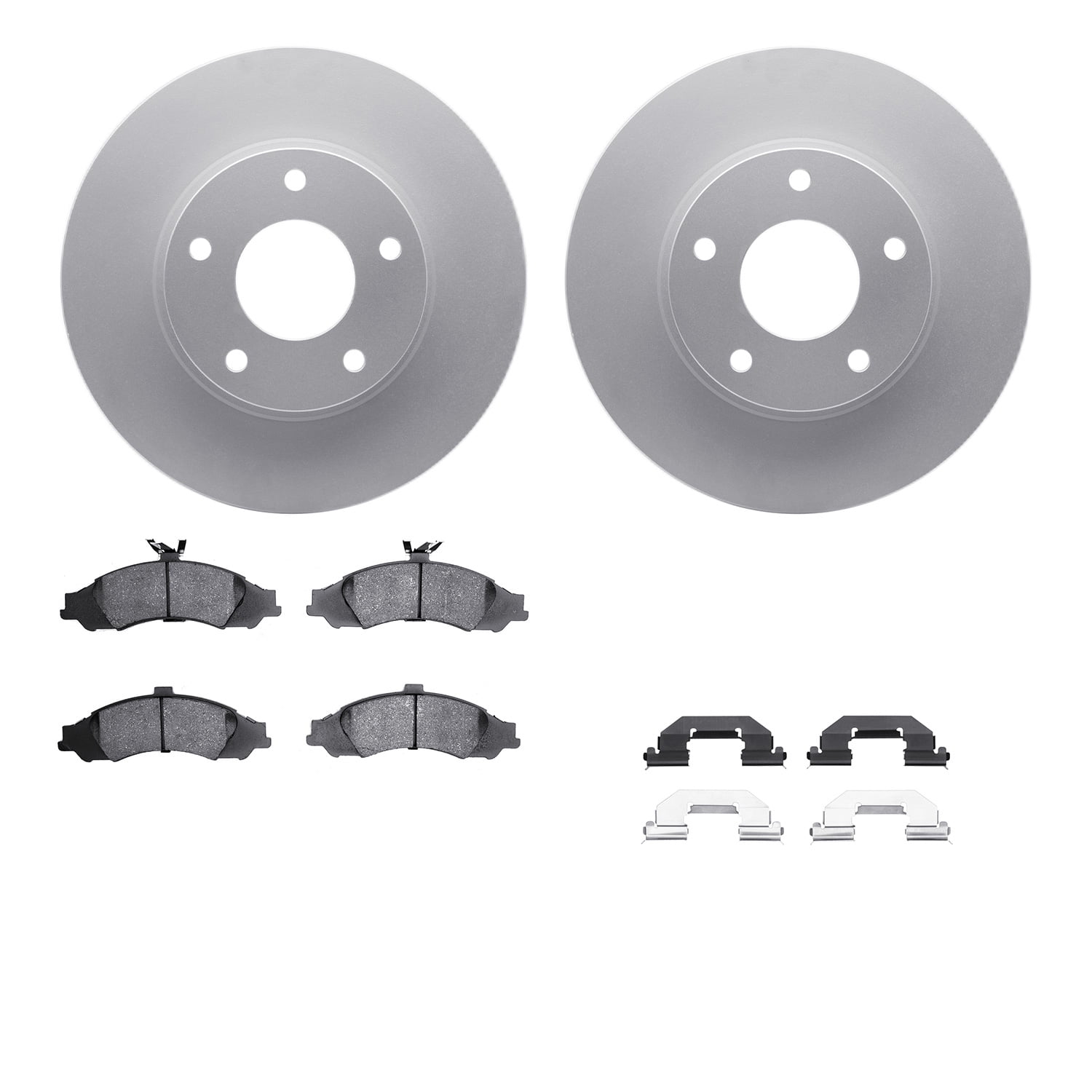 Dynamic Friction Company Front Geospec Brake Rotors with 5000 Advanced Brake Pads includes Hardware 4512-52028