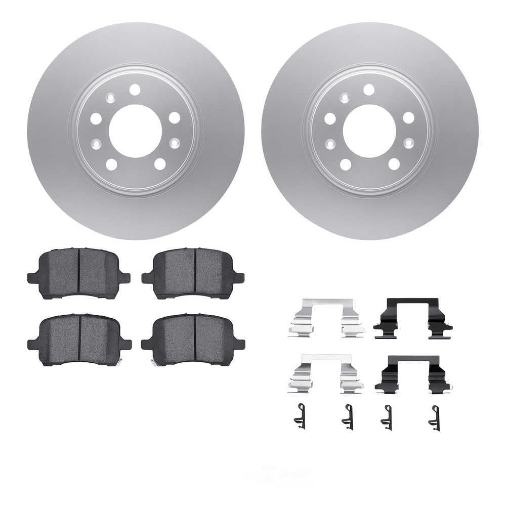 Dynamic Friction Company 4512-53016 DFC GEOSPEC Coated Rotors with 5000 Brake Pads - Ceramic and