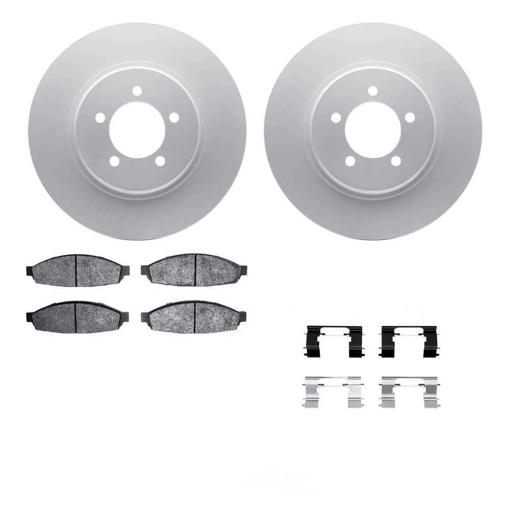 Dynamic Friction Company 4512-55016 DFC GEOSPEC Coated Rotors with 5000 Brake Pads - Ceramic and