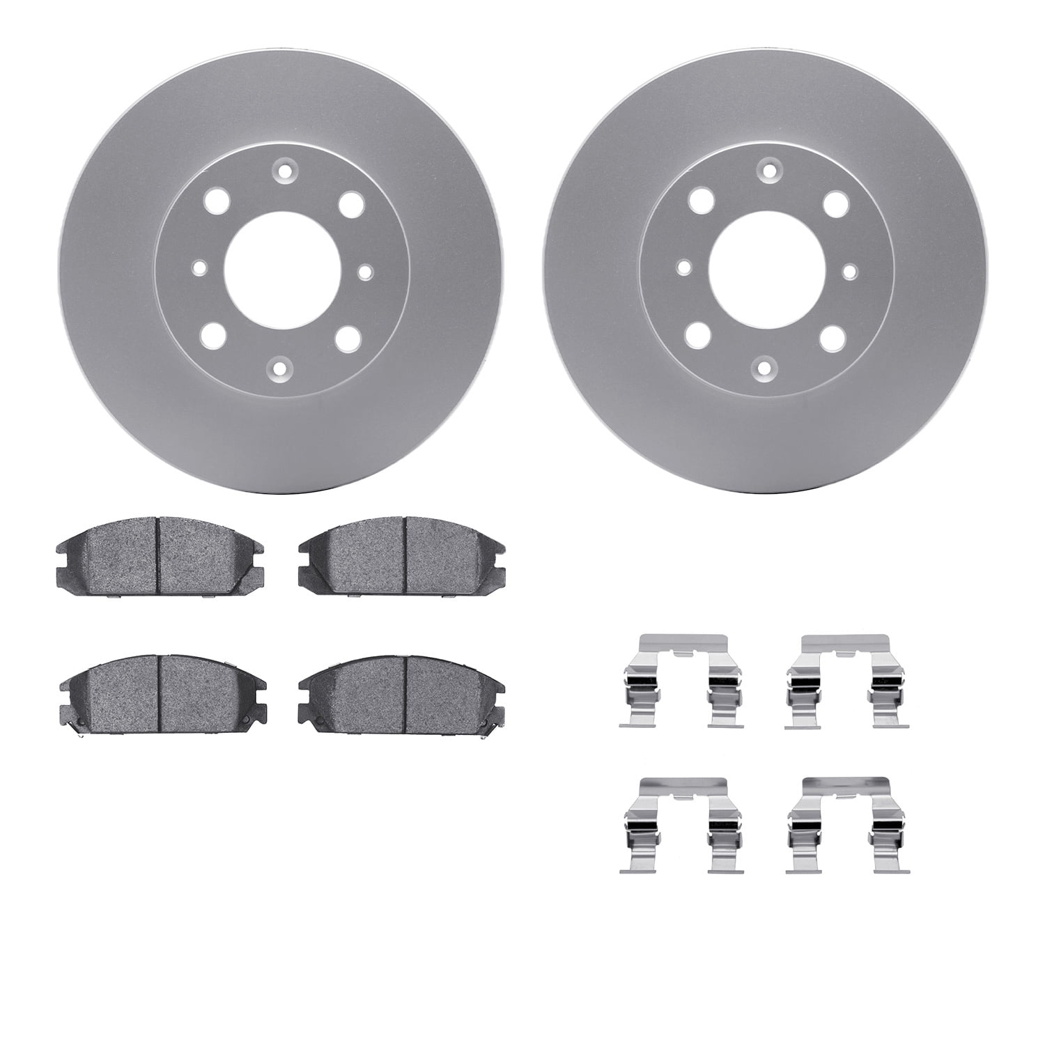 Dynamic Friction Company Front Geospec Brake Rotors with 5000 Advanced Brake Pads includes Hardware 4512-59097