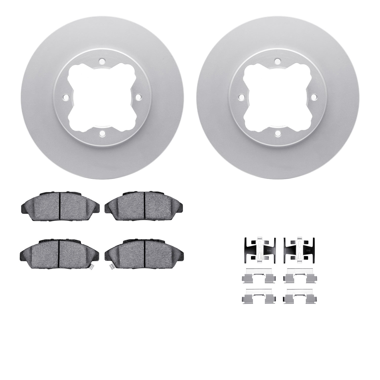Dynamic Friction Company Front Geospec Brake Rotors with 5000 Advanced Brake Pads includes Hardware 4512-59110