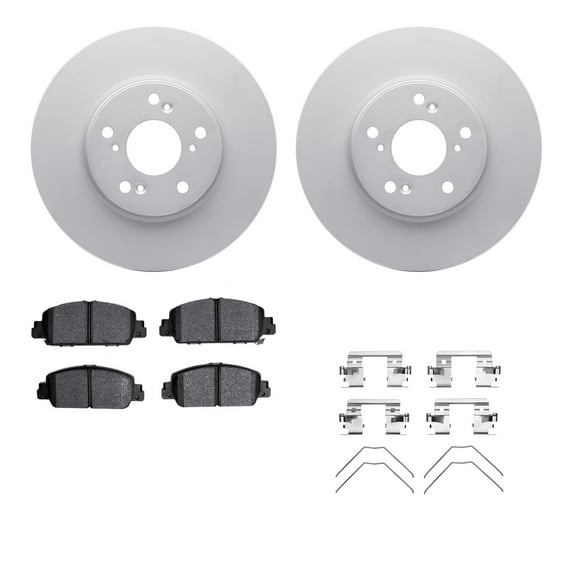 Dynamic Friction Company Front Geospec Brake Rotors with 5000 Advanced Brake Pads includes Hardware 4512-59140