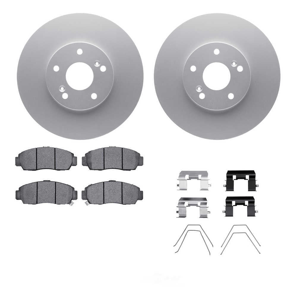 Dynamic Friction Company 4512-59157 DFC GEOSPEC Coated Rotors with 5000 Brake Pads - Ceramic and