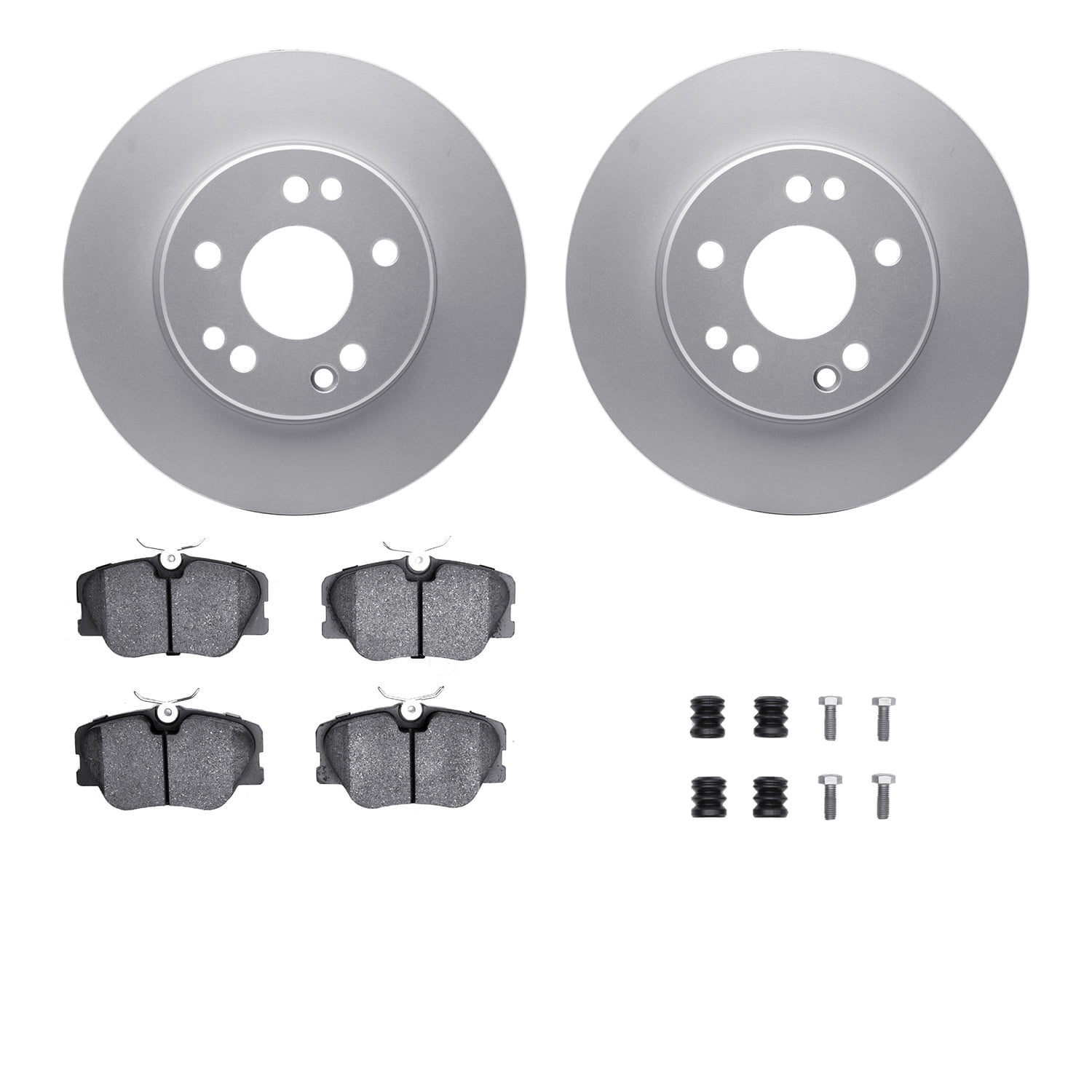 Dynamic Friction Company Front Geospec Brake Rotors with 5000 Advanced Brake Pads includes Hardware 4512-63129