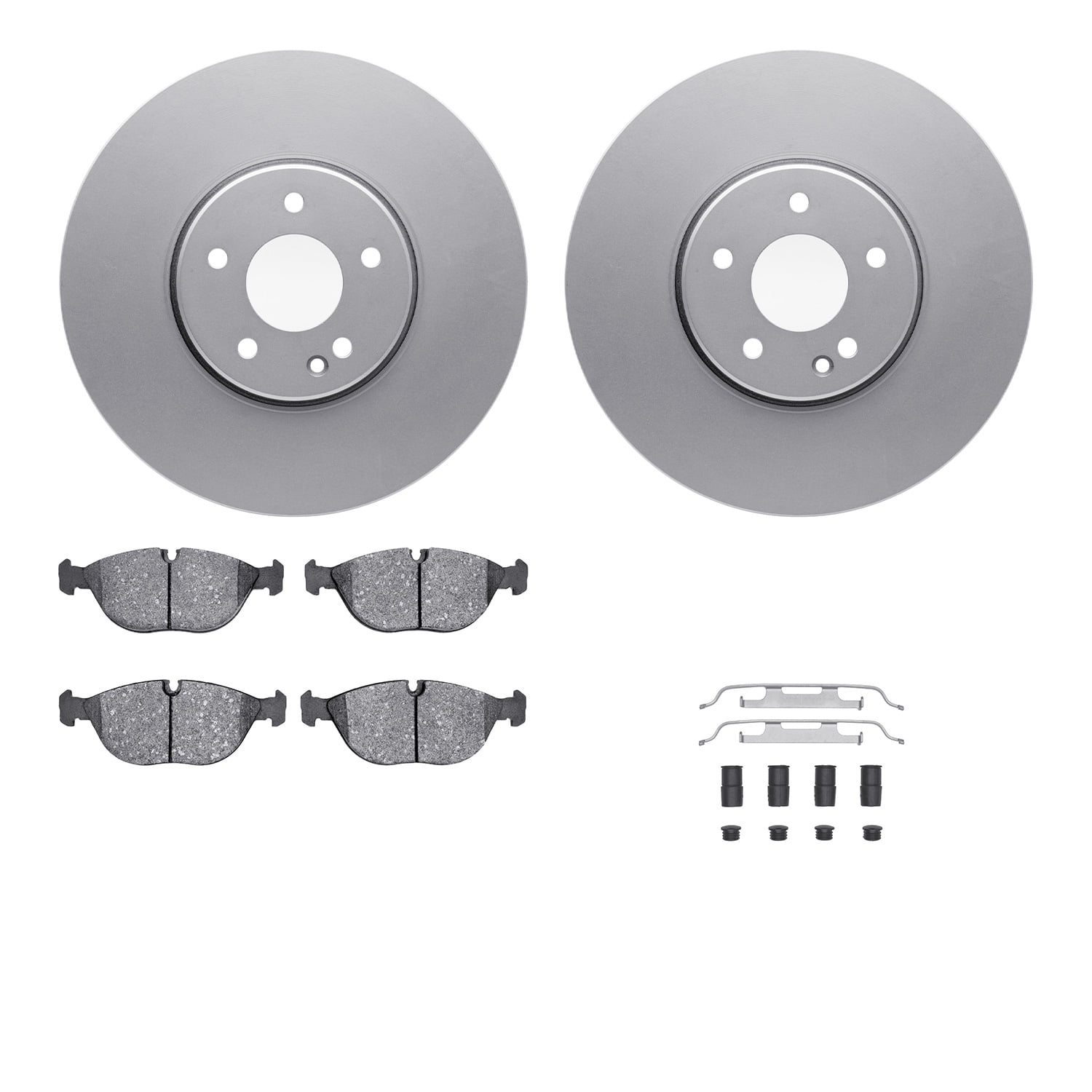 Dynamic Friction Company 4512-63148 DFC GEOSPEC Coated Rotors with 5000 Brake Pads - Ceramic and