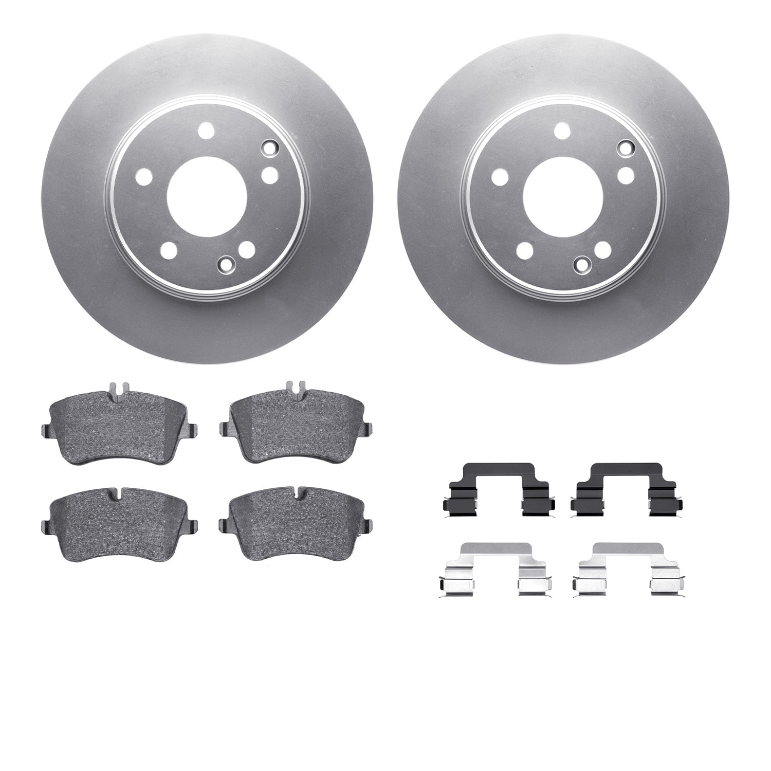 Dynamic Friction Company Front Geospec Brake Rotors with 5000 Advanced Brake Pads includes Hardware 4512-63151