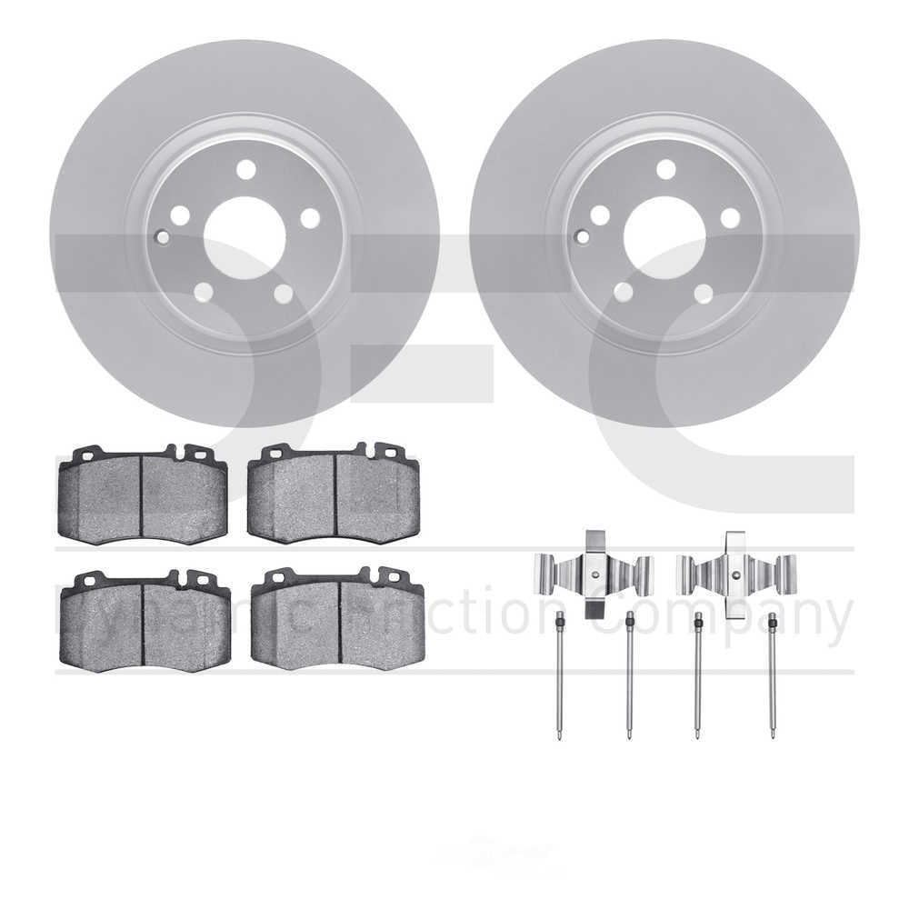 Dynamic Friction Company 4512-63214 DFC GEOSPEC Coated Rotors with 5000 Brake Pads - Ceramic and