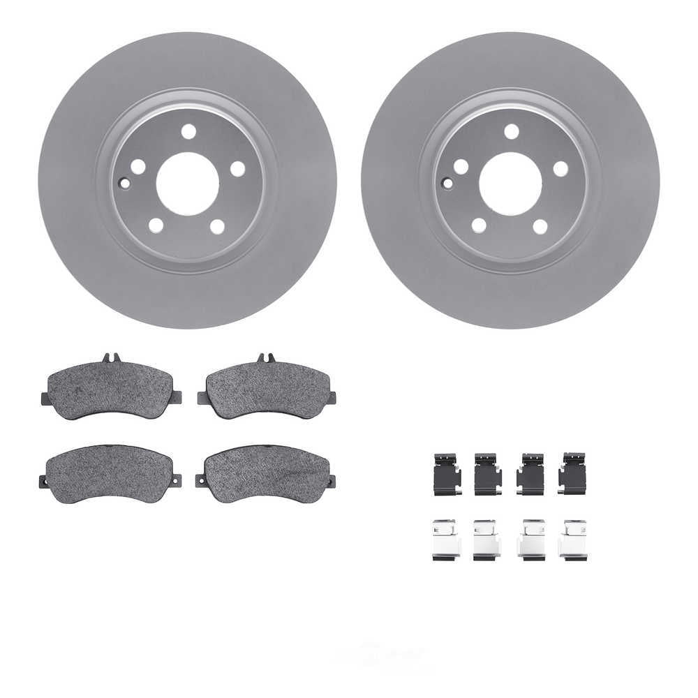 Dynamic Friction Company 4512-63217 DFC GEOSPEC Coated Rotors with 5000 Brake Pads - Ceramic and