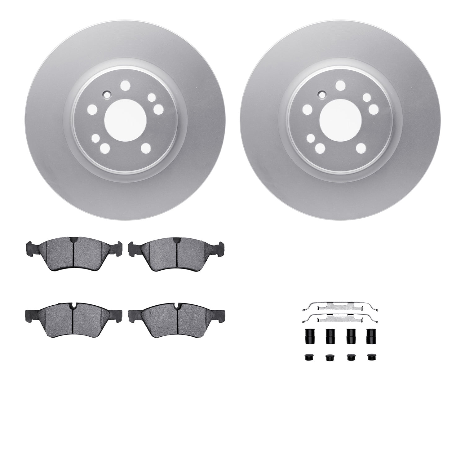 Dynamic Friction Company Front Geospec Brake Rotors with 5000 Advanced Brake Pads includes Hardware 4512-63219