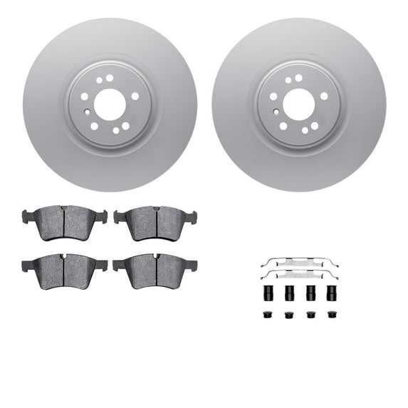 Dynamic Friction Company Front Geospec Brake Rotors with 5000 Advanced Brake Pads includes Hardware 4512-63225