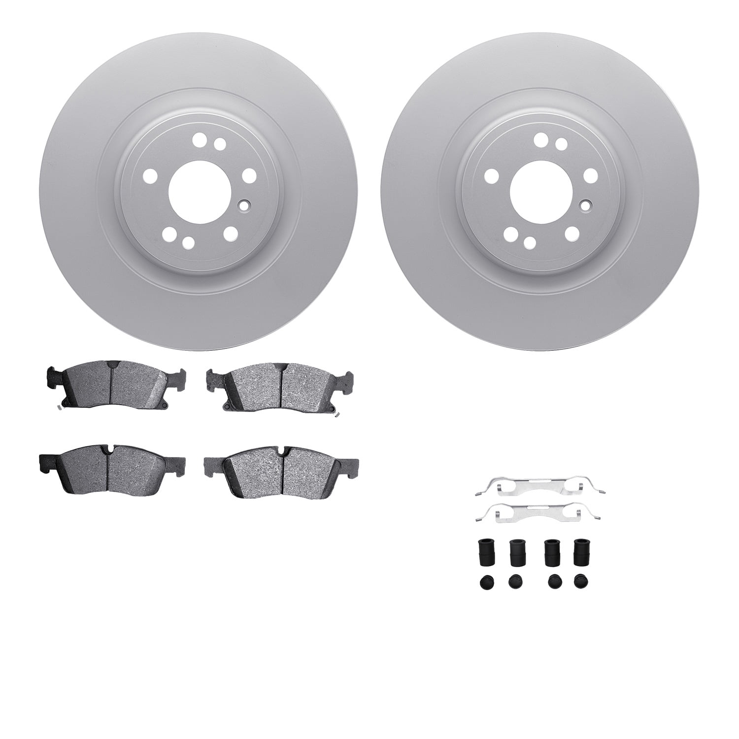 Dynamic Friction Company Front Geospec Brake Rotors with 5000 Advanced Brake Pads includes Hardware 4512-63233
